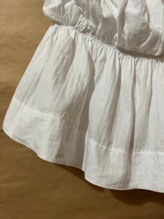 Miou Muse | Strapless Ruffle Top Peplum Tube Top White Size M - Picture 5 of 11